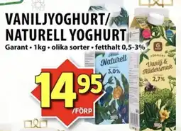 Matvärlden Tensta Garant Vaniljyoghurt/ naturell yoghurt erbjuda