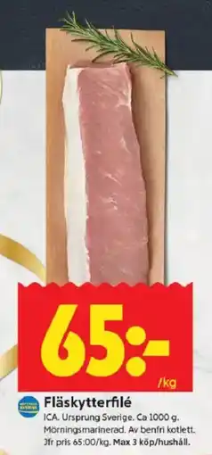 ICA Kvantum Fläskytterfilé erbjuda