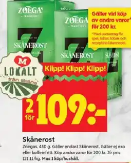 ICA Kvantum ZOEGAS Skånerost erbjuda