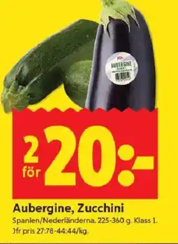 ICA Kvantum Aubergine, zucchini erbjuda