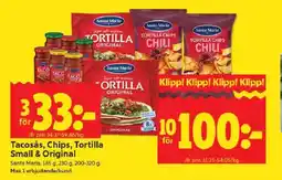 ICA Kvantum SANTA MARIA Tacosås, chips, tortilla small & original erbjuda