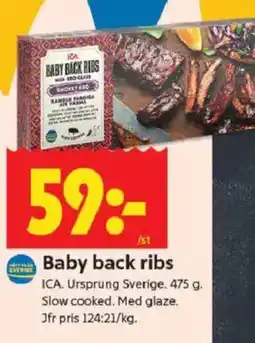 ICA Kvantum ICA Baby back ribs erbjuda
