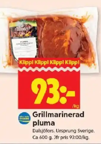 Grillmarinerad pluma