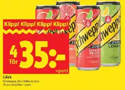 ICA Kvantum SCHWEPPES Läsk erbjuda