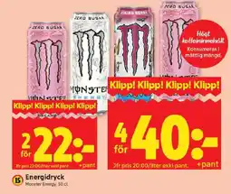 ICA Kvantum MONSTER Energidryck erbjuda
