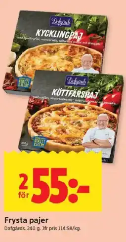ICA Kvantum DAFGÅRDS Frysta pajer erbjuda
