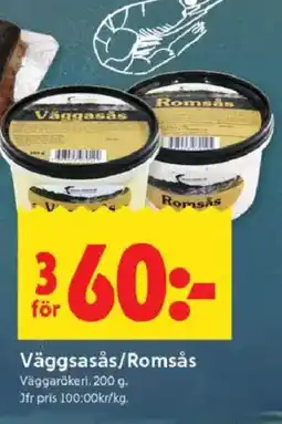 ICA Kvantum VÄGGARÖKERI Väggsasås/romsås erbjuda