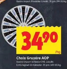 ICA Kvantum Choix gruyère aop erbjuda