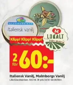 ICA Kvantum Italiensk vanilj, malmborgs vanilj erbjuda