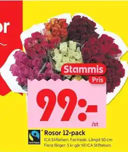 ICA Kvantum Rosor 12-pack erbjuda