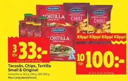 ICA Kvantum SANTA MARIA Tacosås, chips, tortilla small & original erbjuda