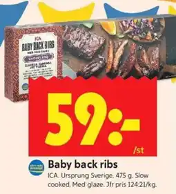 ICA Kvantum ICA Baby back ribs erbjuda