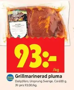 ICA Kvantum DALSJÖFORS Grillmarinerad pluma erbjuda