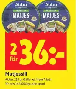 ICA Kvantum ABBA Matjessill erbjuda