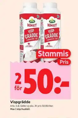 ICA Kvantum ARLA Vispgrädde erbjuda