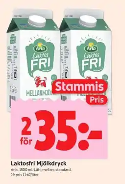 ICA Kvantum ARLA Laktosfri mjölkdryck erbjuda