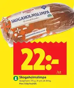 ICA Kvantum SKOGAHOLM Skogaholmslimpa erbjuda