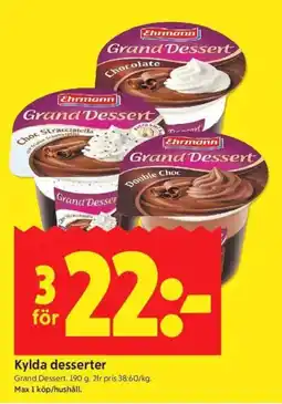 ICA Kvantum Kylda desserter erbjuda