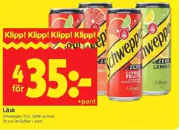 ICA Kvantum SCHWEPPES Läsk erbjuda