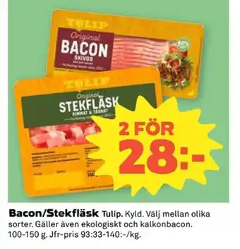 Coop TULIP Bacon/stekfläsk erbjuda
