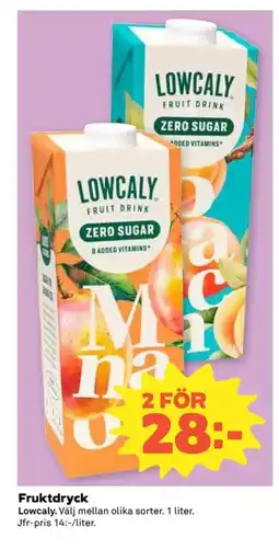Coop LOWCALY Fruktdryck erbjuda