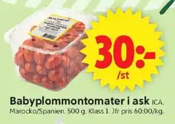 ICA Supermarket ICA Babyplommontomater i ask erbjuda
