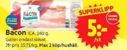 ICA Supermarket ICA Bacon erbjuda