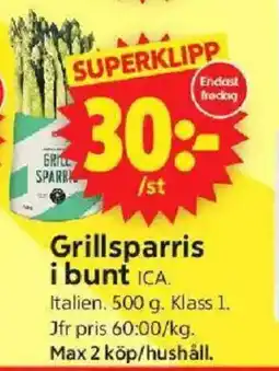 ICA Supermarket ICA Grillsparris i bunt erbjuda
