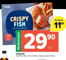 Coop Extra Crispy fish, Medlemspris erbjuda
