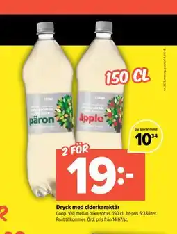 Coop Extra Dryck med ciderkaraktär erbjuda