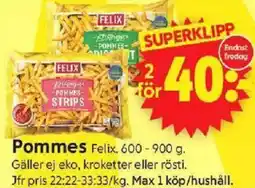 ICA Supermarket FELIX Pommes erbjuda