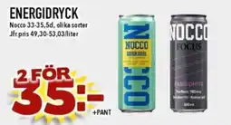 Matdax NOCCO Energidryck erbjuda