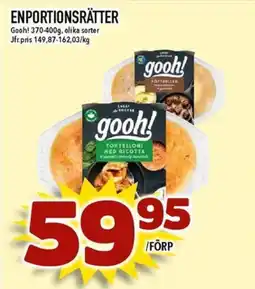 Matdax GOOH! Enportionsrätter erbjuda