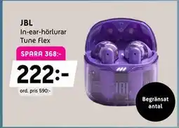 Elon JBL In-ear-hörlurar Tune Flex, Medlemspris erbjuda
