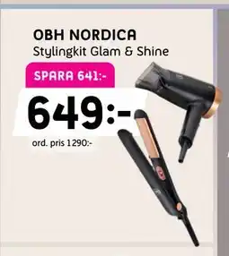 Elon OBH NORDICA Stylingkit Glam & Shine, Medlemspris erbjuda