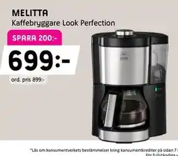 Elon MELITTA Kaffebryggare Look Perfection erbjuda