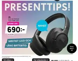 Elon JBL Over-ear-hörlurar Tune 730BT svart erbjuda