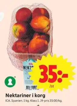 ICA Supermarket Nektariner i korg erbjuda