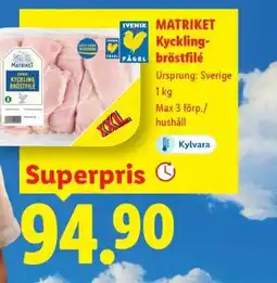 Lidl Matriket Kycklingbröstfilé erbjuda