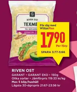 Willys Riven Ost erbjuda