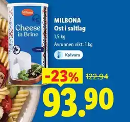 Lidl Milbona Ost i saltlage erbjuda