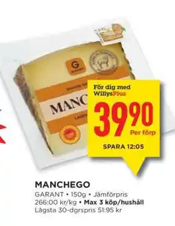 Willys MANCHEGO erbjuda