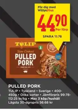 Willys PULLED PORK erbjuda