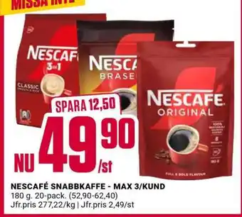 ÖoB NESCAFÉ SNABBKAFFE erbjuda