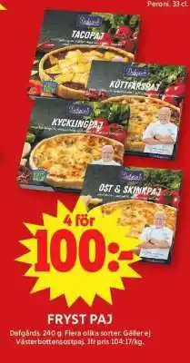 ICA Supermarket Fryst paj erbjuda