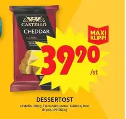 ICA Supermarket Castello Cheddar erbjuda