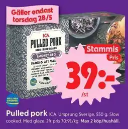 ICA Supermarket PULLED PORK erbjuda