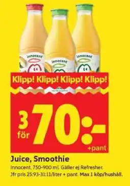 ICA Supermarket Juice, Smoothie erbjuda
