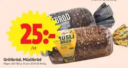 ICA Supermarket Grötbröd, Müsli Bröd erbjuda
