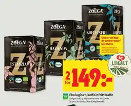 ICA Supermarket Ekologiskt, koffeinfritt kaffe erbjuda